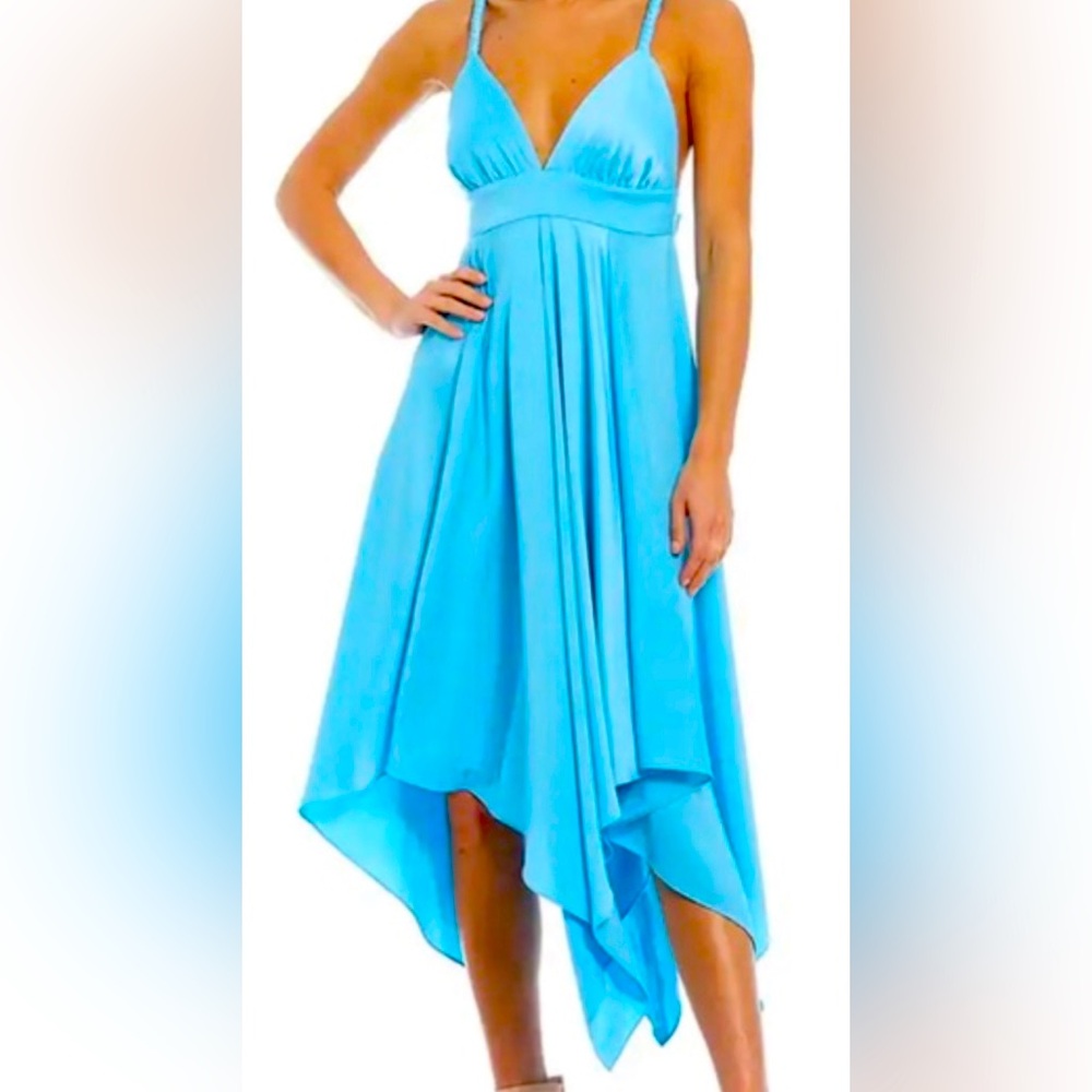 Gianni Bini Aqua Blue Fairy Midi
